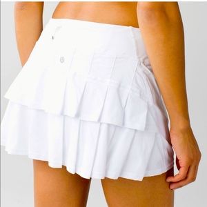 LuLuLemon Pace Setter White Tennis Skirt